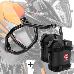 Set Verkleidungsschutzbügel + Taschen für KTM 390 Adventure 20-21 Motoguard schwarz_1