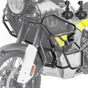 Set Pare carter + Phare Additionnel compatible avec Husqvarna Norden 901 21-24 noir Motoguard
