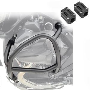 Set Sturzbügel + Protektor passend für BMW R 1300 GS 23-24 Motor-Schutzbügel Motoguard SG42 schwarz