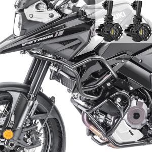 Set Pare carter + Feux Additionnels adapté a Suzuki V-Strom 1050 20-24 Phares de brouillard Motoguard SG38