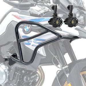 Set Sturzbügel oben + Zusatzscheinwerfer XL passend für BMW F 750 GS / BMW F 850 GS 18-23 Nebelscheinwerfer Motoguard