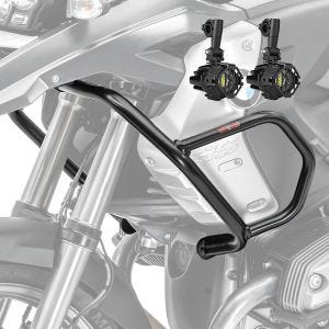 Set Sturzbügel oben + Zusatzscheinwerfer L passend für BMW R 1200 GS 08-12 Nebelscheinwerfer Motoguard