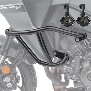 Set Sturzbügel oben + Zusatzscheinwerfer passend für Yamaha Tracer 9 / GT 21-24 Motor Schutzbügel Motoguard TK9