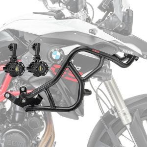 Set Pare carter haut + Phares Additionnels adapté a BMW F 800 GS 08-12 Feux de brouillard Motoguard HG45
