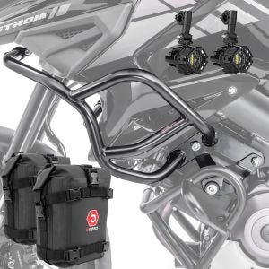 Set Pare carter haut + Phares Additionnels + sacoches adapté a Suzuki V-Strom 1050 / XT 20-24 Motoguard