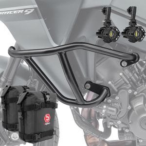 Set Pare carter haut + Phares Additionnels + sacoches adapté a Yamaha Tracer 9 / GT 21-24 Motoguard TK9
