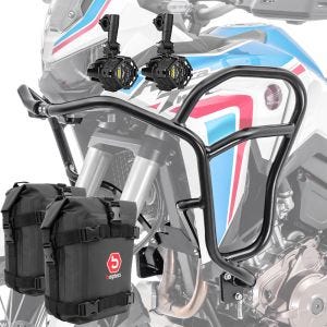 Set Pare carter haut + Phares Additionnels + sacoches XL adapté a Honda Africa Twin 1100 20-23 Motoguard SN2