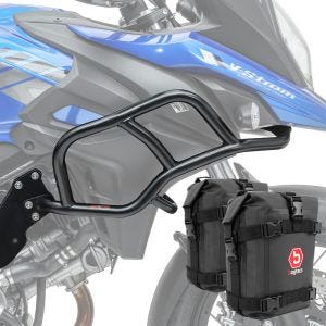 Set Pare carters haut + sacoches K4 adapté à Suzuki V-Strom 650 / XT 17-24 Motoguard