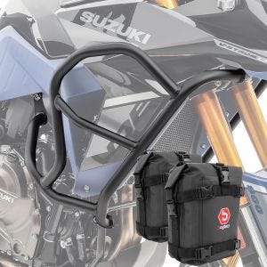 Set Pare carters haut + sacoches adapté à Suzuki V-Strom 800 DE 23-24 Motoguard HG21 noir