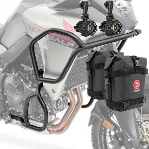 Set Sturzbügel + Zusatzscheinwerfer passend für Honda Transalp XL 750 23-24 + Taschen Motoguard SK1