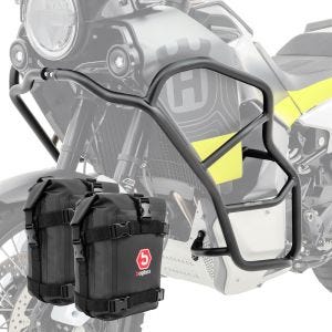 Set Pare carter + sacoches adapté a Husqvarna Norden 901 21-24 Motoguard KT13 noir