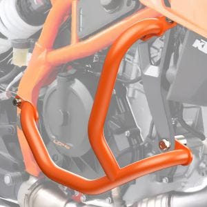 Pare-carters adapté a KTM 125 Duke / 390 Duke 2024 Crashbar Motoguard SG48 orange