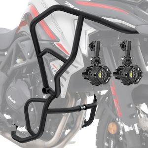 Set Pare carter + Feux Additionnels adapté a Benelli TRK 702 / X 23-24 Phares de brouillard Motoguard SG65