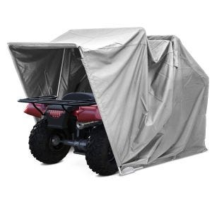 Zeltgarage Universal passend für Motorräder und Quads / ATVs Faltgarage Motoguard XXXL grau