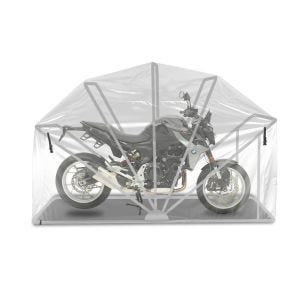 Garage compatible avec tente de moto universel Garage compatible avec moto pliable Motoguard XL transparent