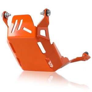 Motorschutz passend für KTM 690 SMC / Enduro / R 08-23 Unterfahrschutz Aluminium Motoguard VX25 orange