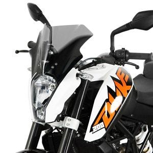 Bulle Racing compatible avec KTM Duke 125 11-16 Pare-brise "R" MRA gris fumée