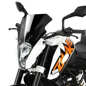 Bulle Racing compatible avec KTM Duke 125 11-16 Pare-brise "R" MRA noir
