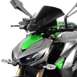 Bulle Racing compatible avec Kawasaki Z 1000 14- Pare-brise "NRM" avec kit de fixation MRA noir