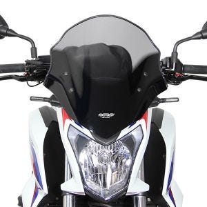 Bulle Racing compatible avec Honda CB 650 F 14-16 Pare-brise "NRM" avec kit de fixation MRA gris fumée