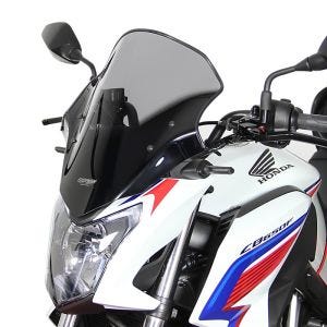 Tourenscheibe passend für Honda CB 650 F 14-16 Windschild "NTM" mit Befestigungsmaterial MRA rauchgrau