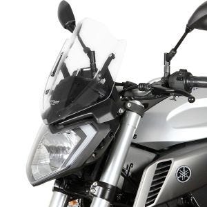 Racingscheibe passend für Yamaha MT-125 15-19 Verkleidungsscheibe "NRM" mit Befestigungsmaterial MRA farblos