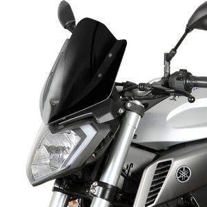 Racingscheibe passend für Yamaha MT-125 15-19 Verkleidungsscheibe "NRM" mit Befestigungsmaterial MRA schwarz
