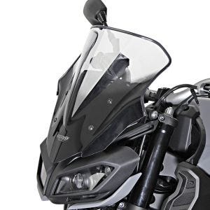 Bulle Racing compatible avec Yamaha FZ-09 17-20 Pare-brise "NRN" avec kit de fixation MRA clair