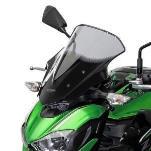 Bulle Racing compatible avec Kawasaki Z 900 17-19 Pare-brise "NRN" avec kit de fixation MRA gris fumée