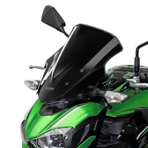 Bulle Racing compatible avec Kawasaki Z 900 17-19 Pare-brise "NRN" avec kit de fixation MRA noir