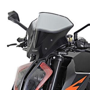 Bulle Racing compatible avec KTM 1290 Superduke R 17-19 Pare-brise "NRM" avec kit de fixation MRA gris fumée