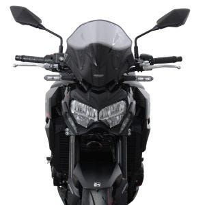 Bulle Racing compatible avec Kawasaki Z 900 20- Pare-brise "NRN" avec kit de fixation MRA gris fumée