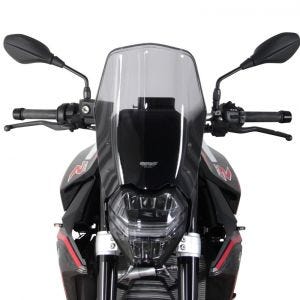 Bulle Touring compatible avec BMW F 900 R 20- Pare-brise "NTN" avec kit de fixation MRA noir