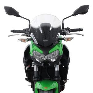 Bulle Racing compatible avec Kawasaki Z 650 20- Pare-brise "NRN" avec kit de fixation MRA noir