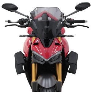 Bulle Racing compatible avec Ducati Streetfighter V4/S 20- Pare-brise "NRN" avec kit de fixation MRA noir