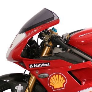 Standardscheibe passend für Ducati 748 Strada / SP / SPS Originalformscheibe "O" MRA rauchgrau