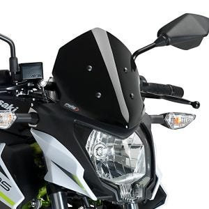 Pare-brise compatible avec Kawasaki Z 125 19-22 noir Puig NG Sport