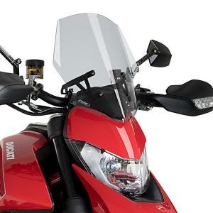 Pare-brise compatible avec Ducati Hypermotard 950 / SP 19-24 fumé clair Puig NG Sport