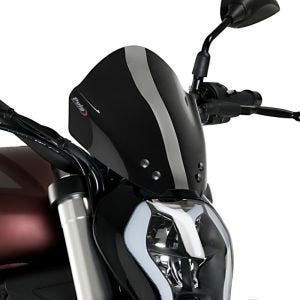 Nakedbike-Scheibe passend für Benelli 502C 20-24 schwarz Windschild Puig New Generation Sport 3690N