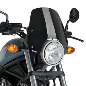 Pare-brise compatible avec Honda Rebel 500 17-22 noir Puig NG Sport