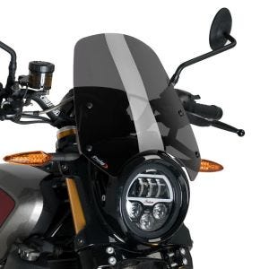 Nakedbike-Scheibe passend für Indian FTR 1200 / S 19-24 dunkel getönt Windschild Puig New Generation Sport 3834F