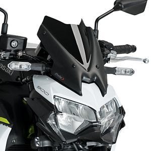 Nakedbike-Scheibe passend für Kawasaki Z 900 20-24 schwarz Windschild Puig New Generation Sport 3840N