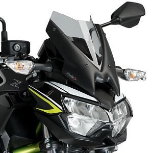 Pare-brise compatible avec Kawasaki Z 650 20-24 fumé clair Puig NG Sport