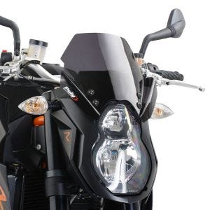 Pare-brise compatible avec KTM 990 Super Duke / R 07-13 fumé foncé Puig NG Sport