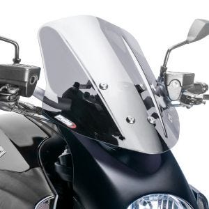 Pare-brise compatible avec Ducati Diavel 11-13 fumé clair Puig NG Touring