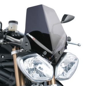 Nakedbike-Scheibe passend für Triumph Street Triple 13-16 dunkel getönt Windschild Puig New Generation Sport 5658F