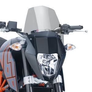 Nakedbike-Scheibe passend für KTM 690 Duke / R 12-19 rauchgrau Windschild Puig New Generation Sport 6009H