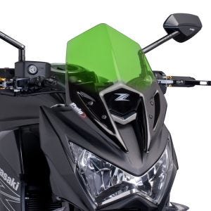 Pare-brise compatible avec Kawasaki Z 800 13-16 vert Puig NG Sport