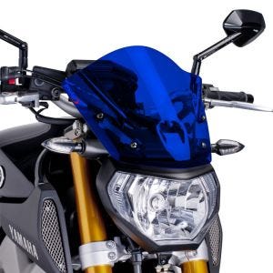 Pare-brise compatible avec Yamaha MT-09 13-16 bleu Puig NG Sport