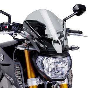 Pare-brise compatible avec Yamaha MT-09 13-16 fumé clair Puig NG Touring